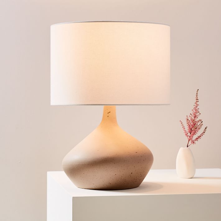 stone & beam ceramic geometric table lamp