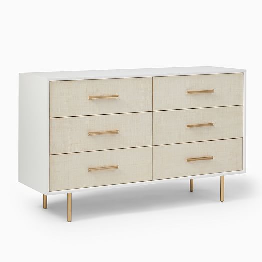 Margot Raffia 6-Drawer Dresser