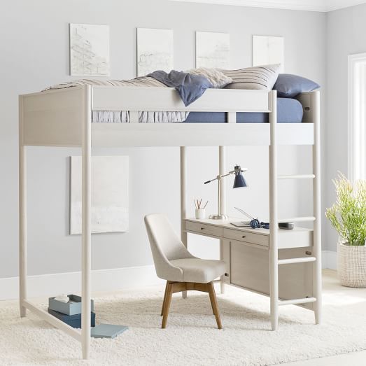 mid century modern loft bed