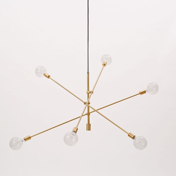 west elm mid century chandelier