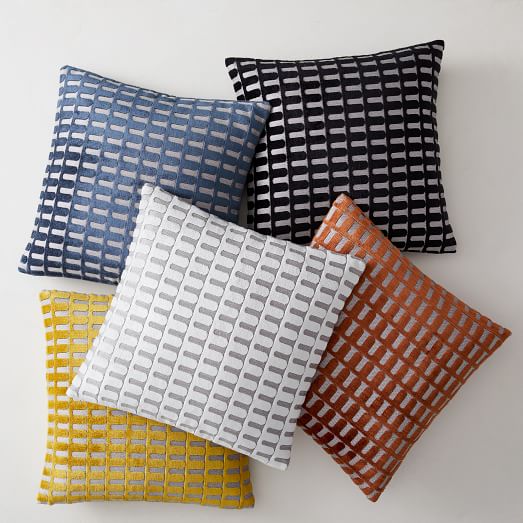 patterned velvet cushions