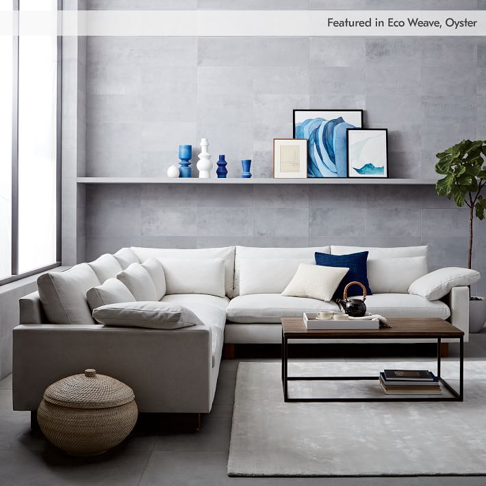 Harmony 3Piece LShaped Sectional West Elm