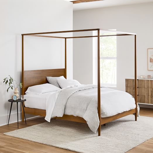 Mid Century Canopy Bed Mid Century Canopy Bed, Modern Canopy Queen Metal Bed Instructions