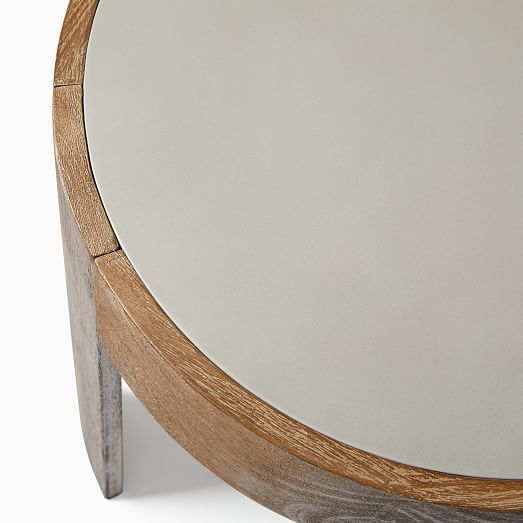 Portside Outdoor Round Concrete Side Table