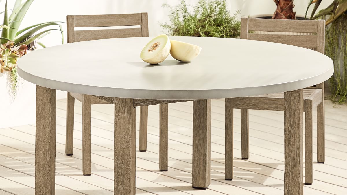 west elm concrete outdoor dining table