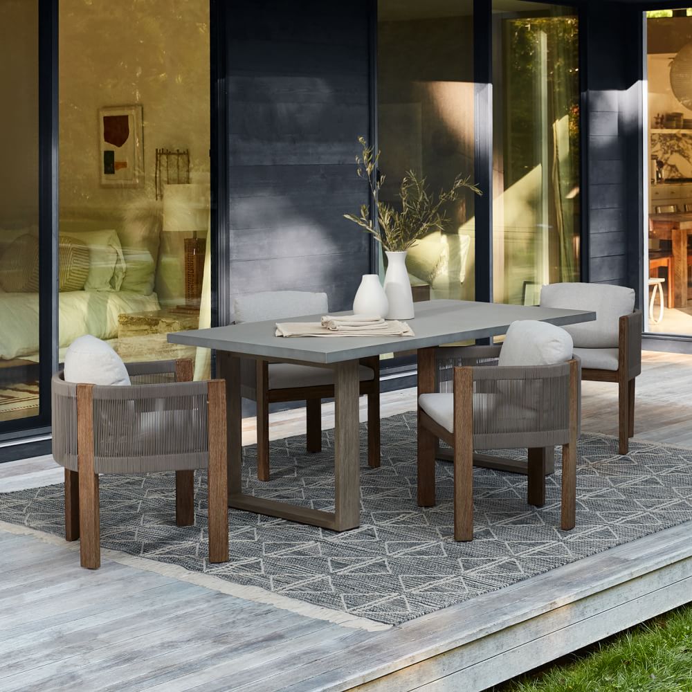 west elm concrete outdoor dining table