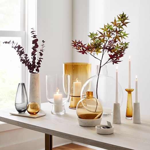 Foundations Glass Vases Amber