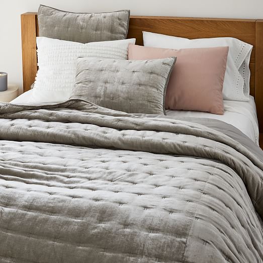 Lush Velvet Tack Stitch Quilt Shams