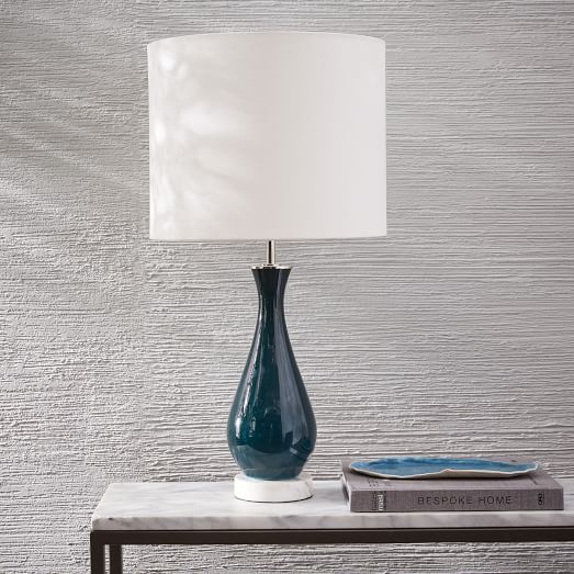 West Elm Rejuvenation Colored Glass Table Lamp Tall Celestial Blue Complete your west elm dining room with a west elm zelda bar cart or the west elm audrey bar cart. rejuvenation colored glass table lamp