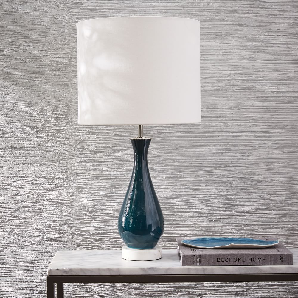 West Elm Rejuvenation Colored Glass Table Lamp Tall Celestial Blue January 2 at 3:19 pm ·. rejuvenation colored glass table lamp