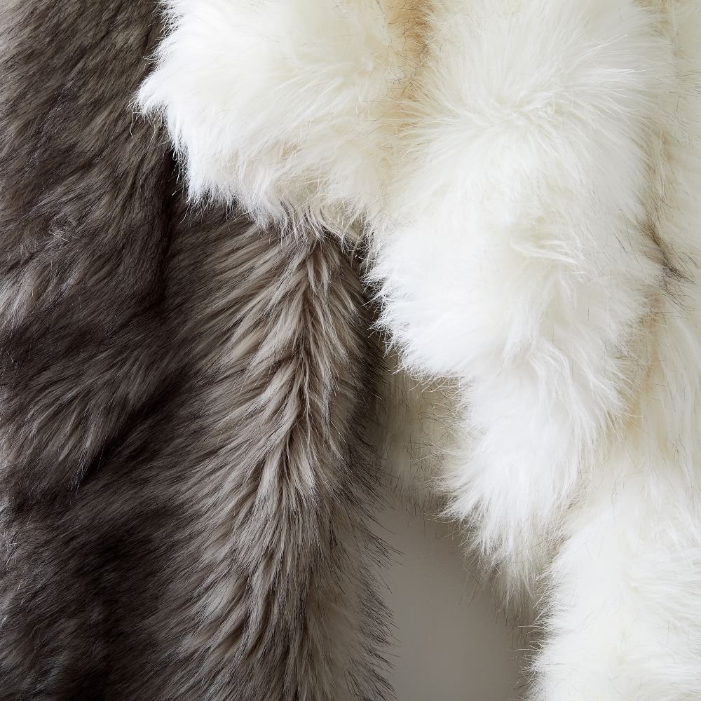 Faux Fur Brushed Tips Throw