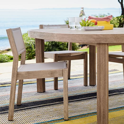 48 Round Outdoor Dining Set - Aruba Ii 5 Piece Aluminum Patio Dining