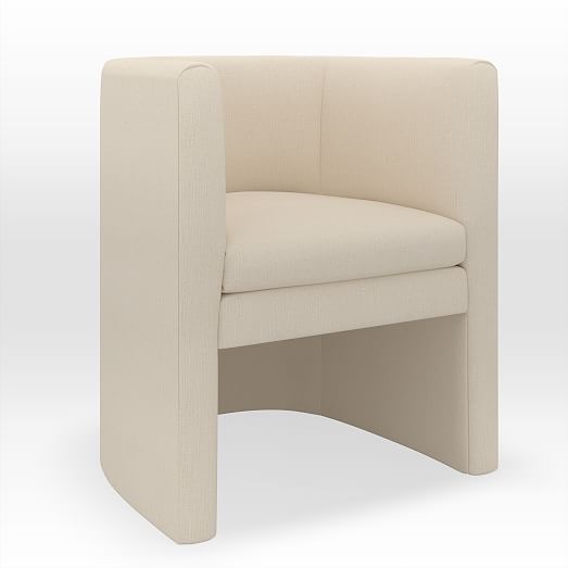 gabrielle linen tub chair