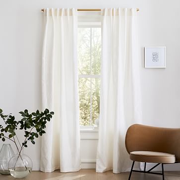 European Flax Linen Curtain - Natural | West Elm