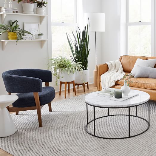 Streamline Round Coffee Table, How To Style A Round Coffee Table