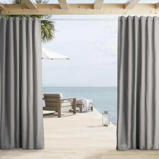 Outdoor Solid Curtains Light Gray, Light Gray Curtains