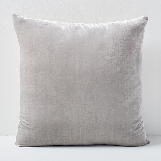 Lush Velvet Pillow Set Pearl Gray Golden Oak