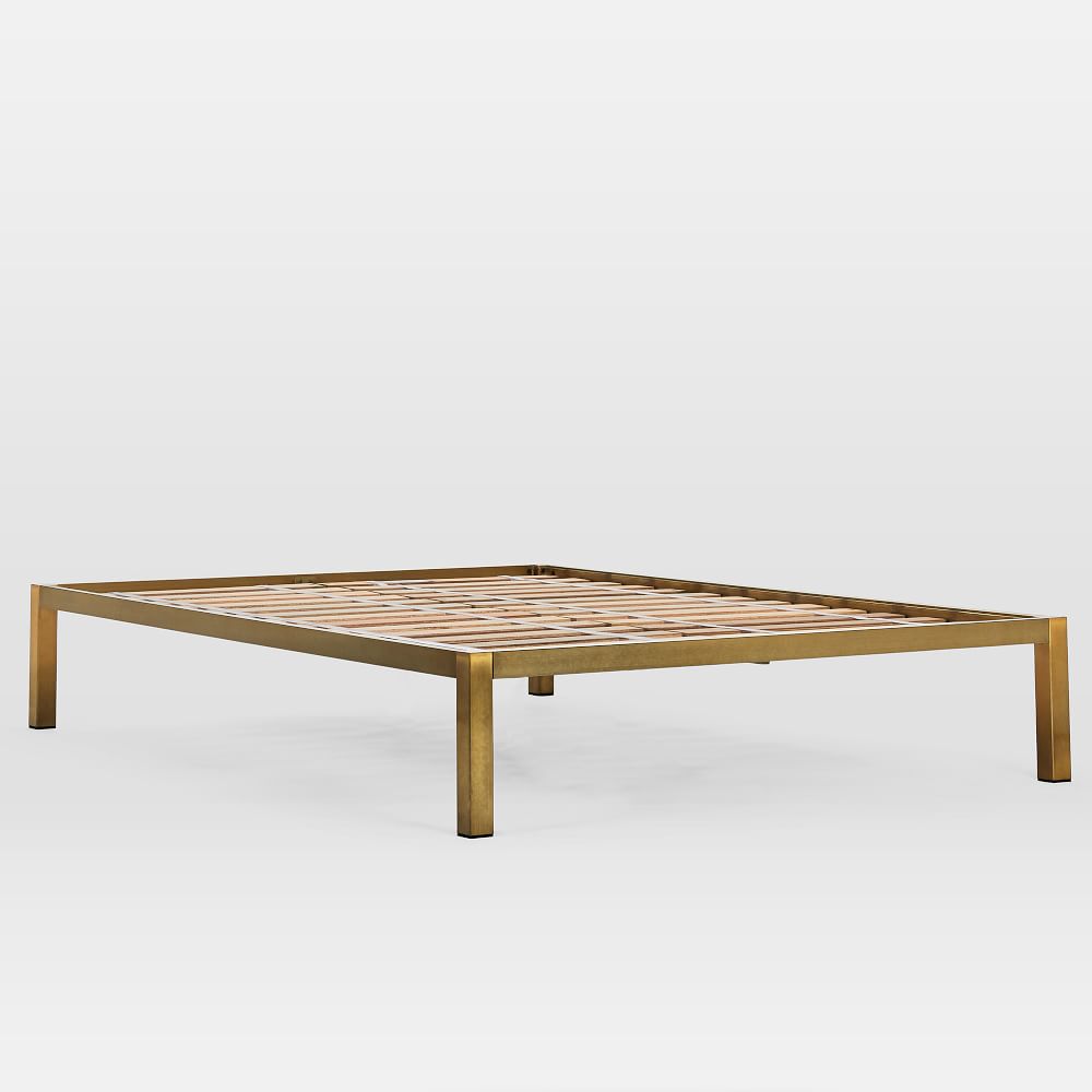 Box Frame Bed Frame Antique Brass West Elm