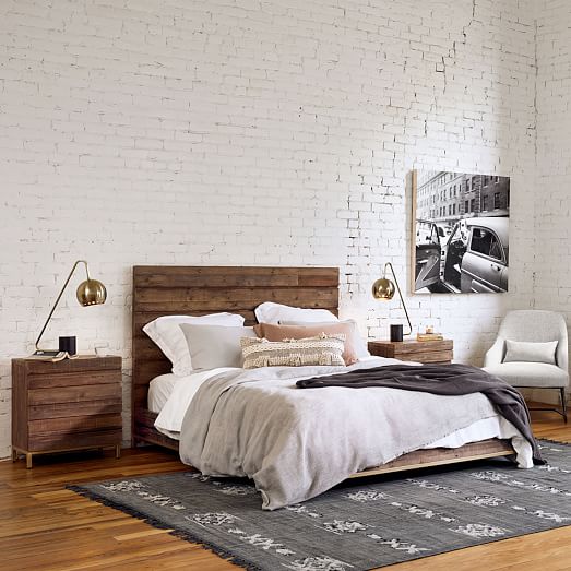 Reclaimed Wood Iron Base Bed Reclaimed Wood Iron Base Bed, Wood Iron Bedroom Furniture