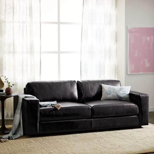 Urban Leather Sleeper Sofa, Genuine Leather Sleeper Sofa
