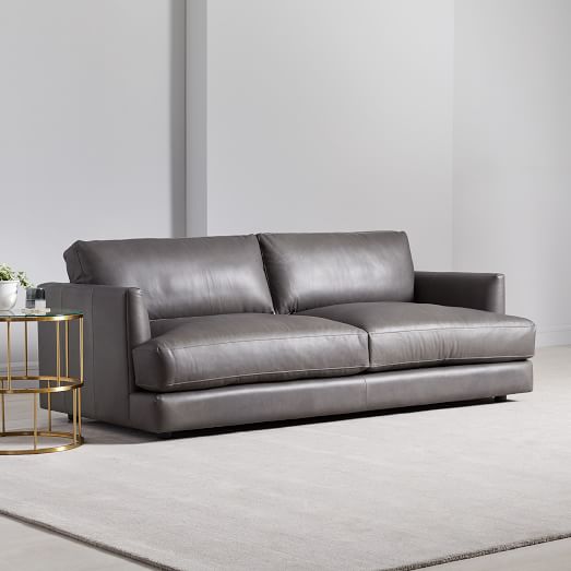 Haven Leather Sofa, Low Line Leather Sofa