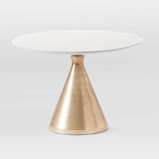 Silhouette Pedestal Round Dining Table, Dining Table Round Pedestal