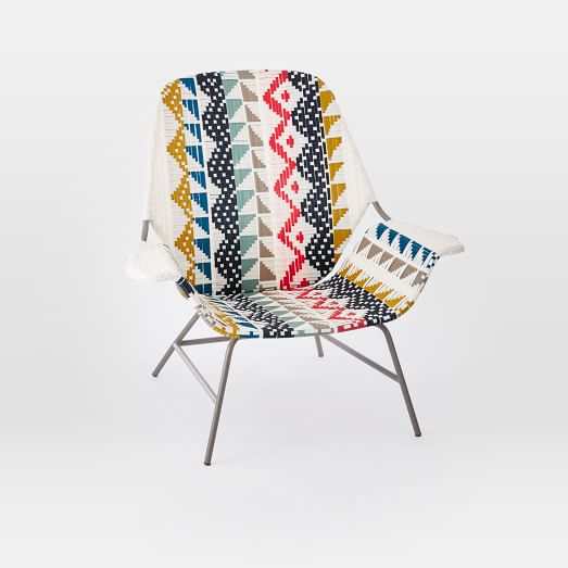 All Weather Wicker Colorblock Woven, Colorful Outdoor Chairs
