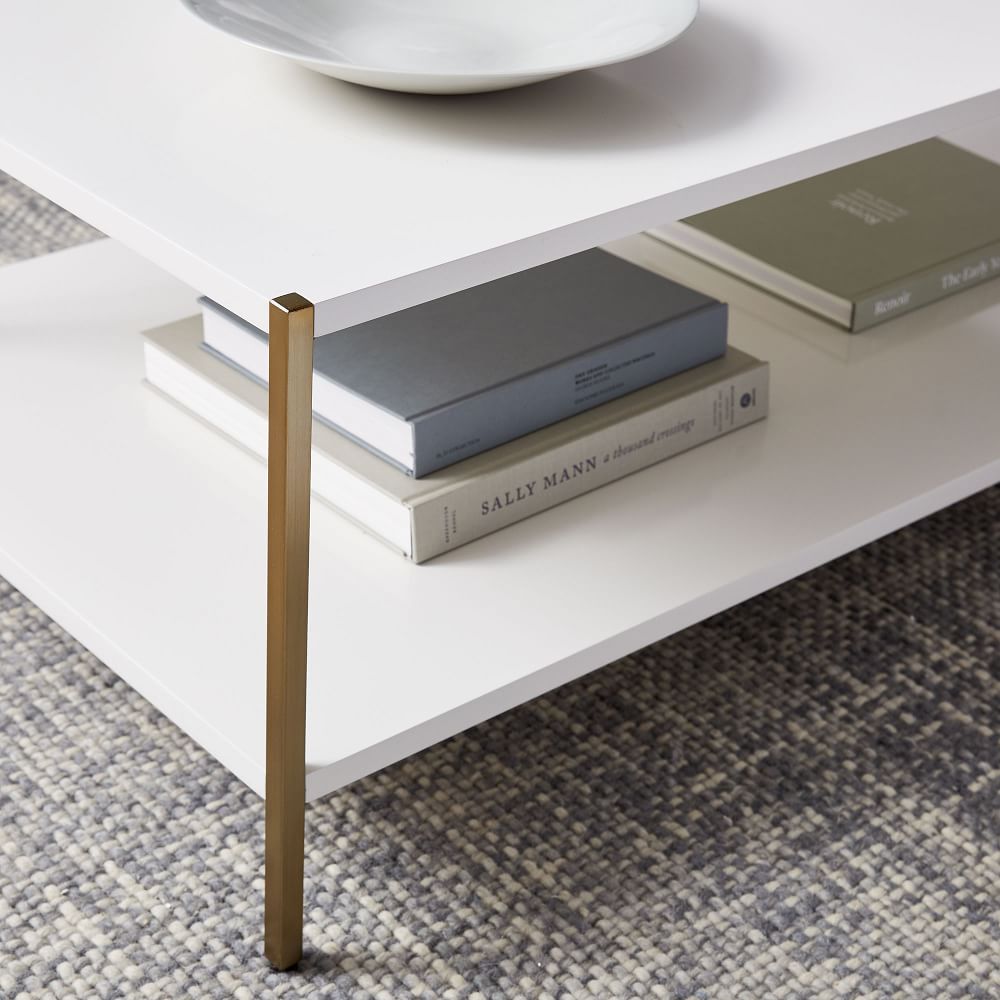 Zane Coffee Table, White West Elm