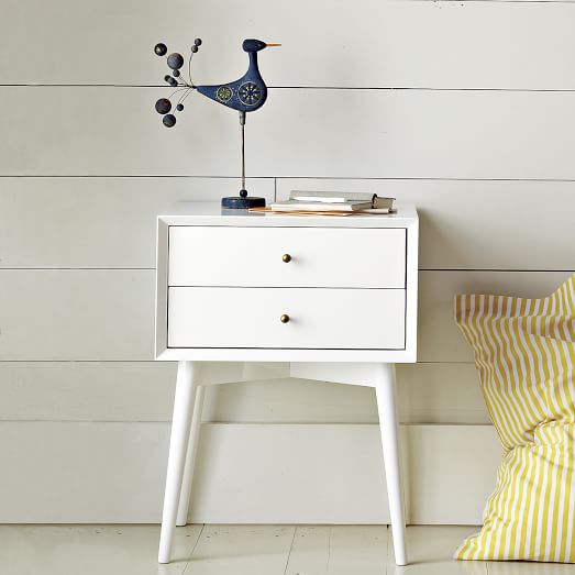 west elm night stand white