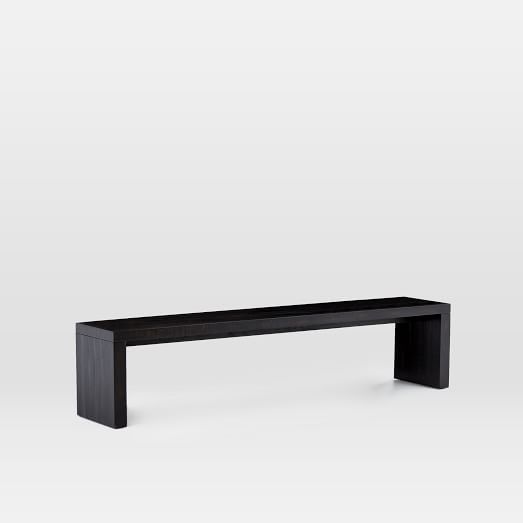 metal dining bench black