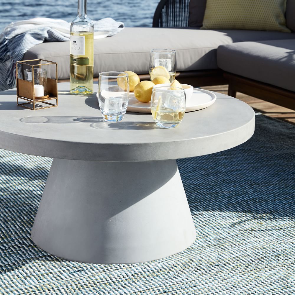 Pedestal Outdoor Coffee Table