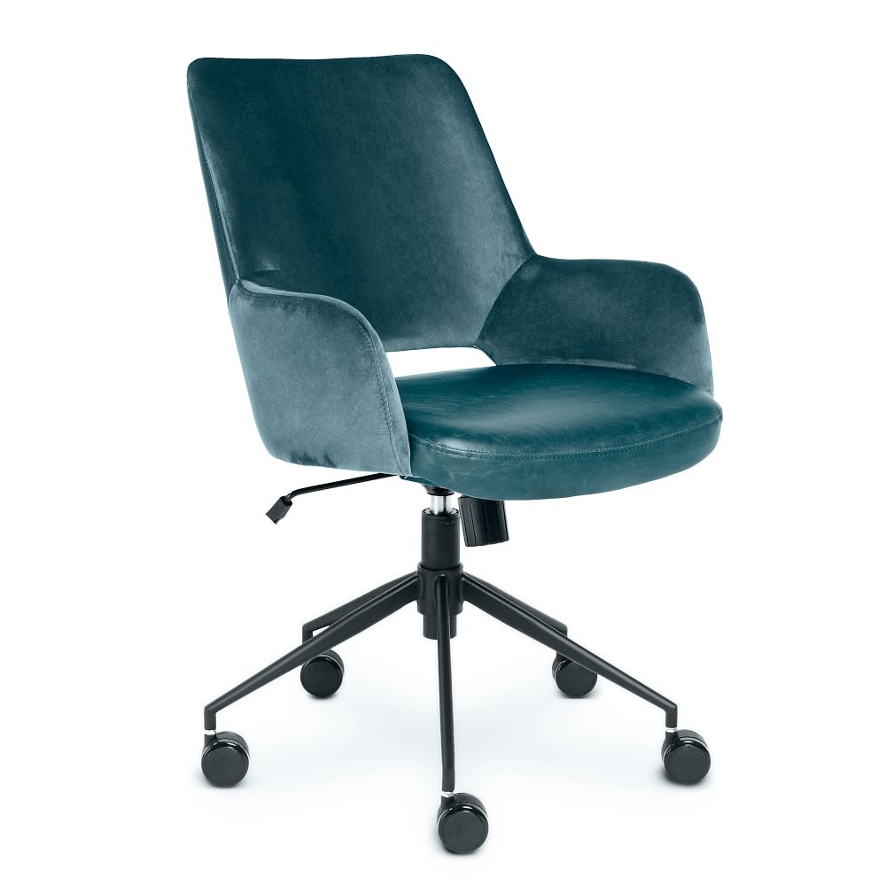 Two Toned Upholstered Tilt Office Chair