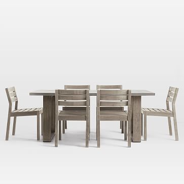 Concrete Outdoor Dining Table Portside Chairs Set - Concrete Patio Dining Set