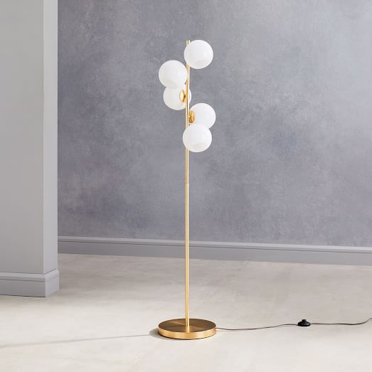 Staggered Glass 5 Light Floor Lamp