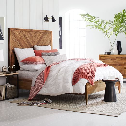Alexa Reclaimed Wood Bed, Reclaimed Wood Platform Bed Frame Queen