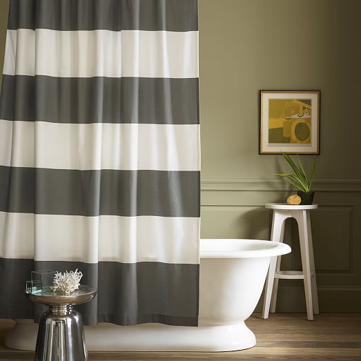Stripe Shower Curtain, Striped Bathroom Curtains