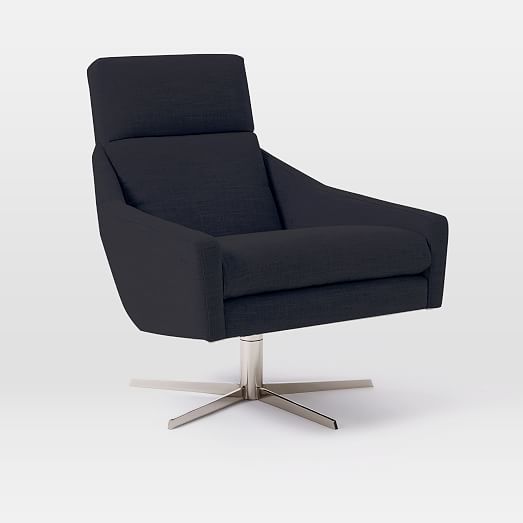 west elm leather tulip chair