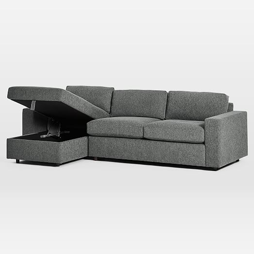 Urban Sleeper Sectional W Storage, Sectional Sofa With Chaise Storage