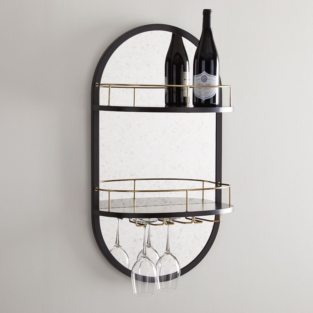 wall mounted bar rack