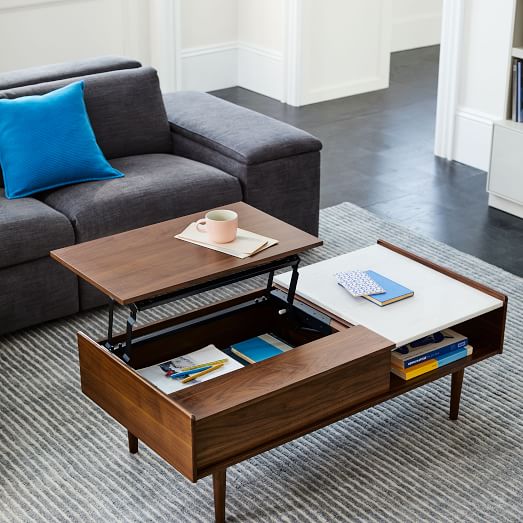 West Elm Convertible Coffee Table Hot, Convertible Coffee Table With Stools