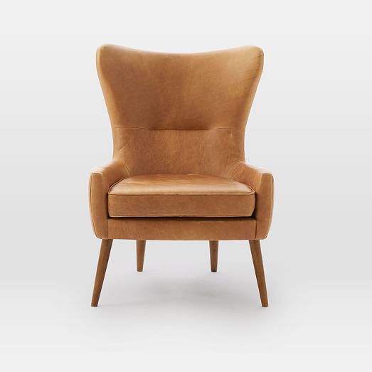 Erik Leather Wing Chair, Leather Wing Back Chairs
