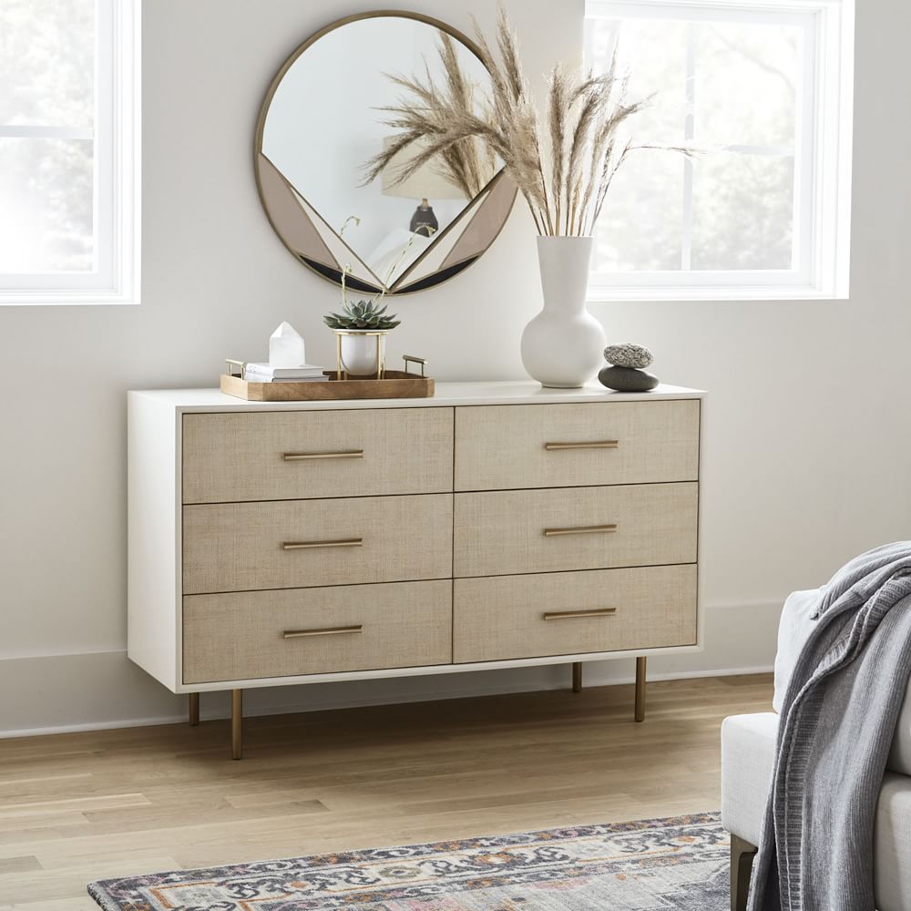 Margot Raffia 6-Drawer Dresser | West Elm