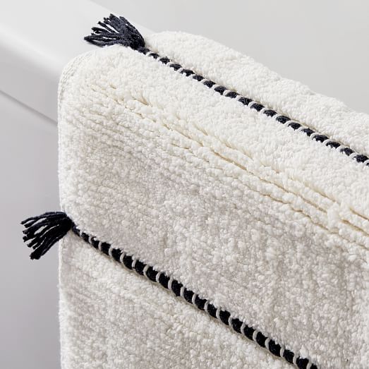 Organic Tassel Stripe Bath Mat