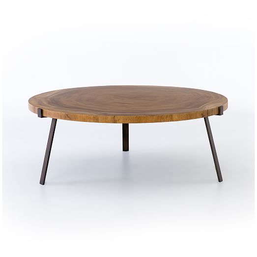 Natural Wood Round Coffee Table, Wood Round Coffee Table