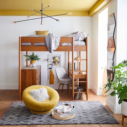 West Elm Mid Century Loft Bed Acorn