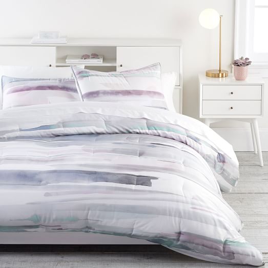 watercolor wash quilt shams