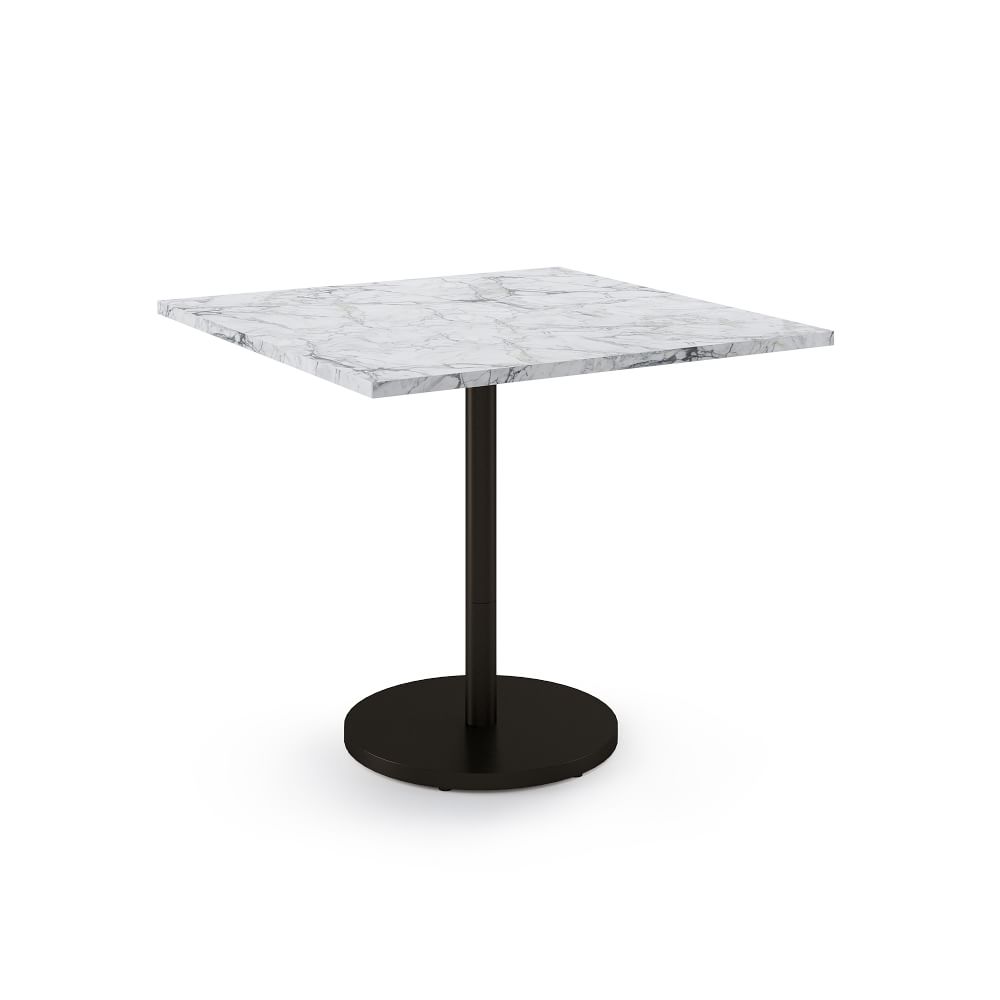 Square faux discount marble dining table