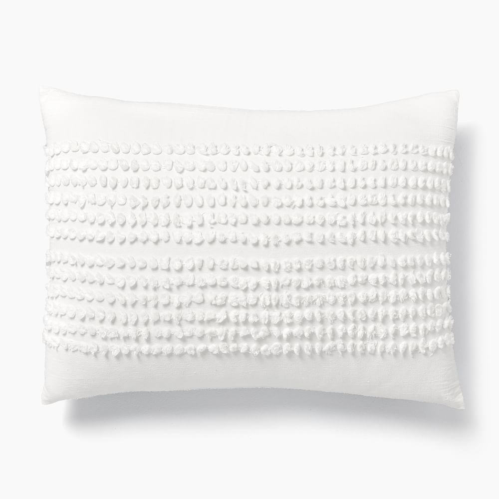 Candlewick Duvet, King Sham, White West Elm