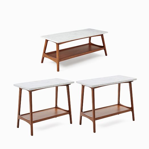 Reeve Mid Century Coffee Table 2 Side, Mid Century Coffee And End Table Set