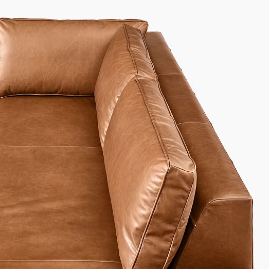 Harris Leather 2 Piece Terminal Chaise Sleeper Sectional Harris Leather 2 Piece Terminal Chaise, Genuine Leather Sectional Sleeper Sofa